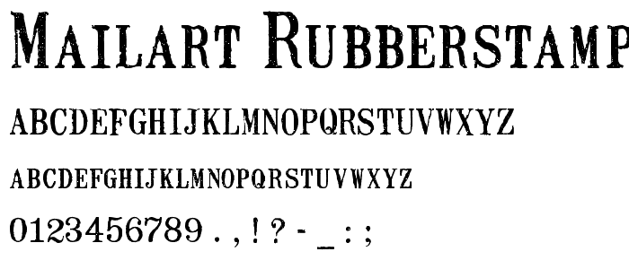 Mailart Rubberstamp font